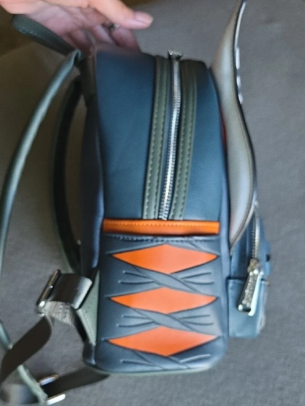 Loungefly Star Wars Ahsoka Tano Mini Backpack - Orange, White, Black, Gold - Picture 4 of 11